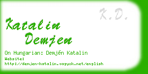katalin demjen business card